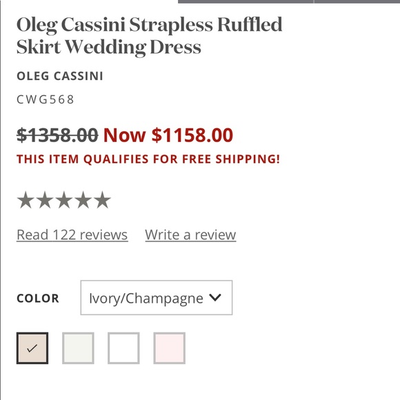 Beautiful ballroom wedding gown by Oleg Cassini - Picture 8 of 8